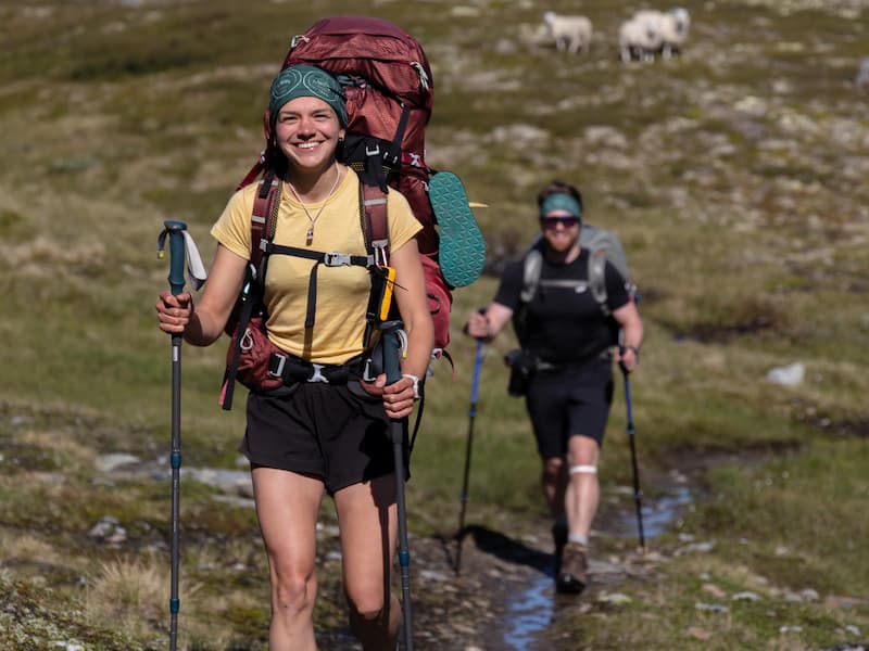 Twee tevreden hikers
